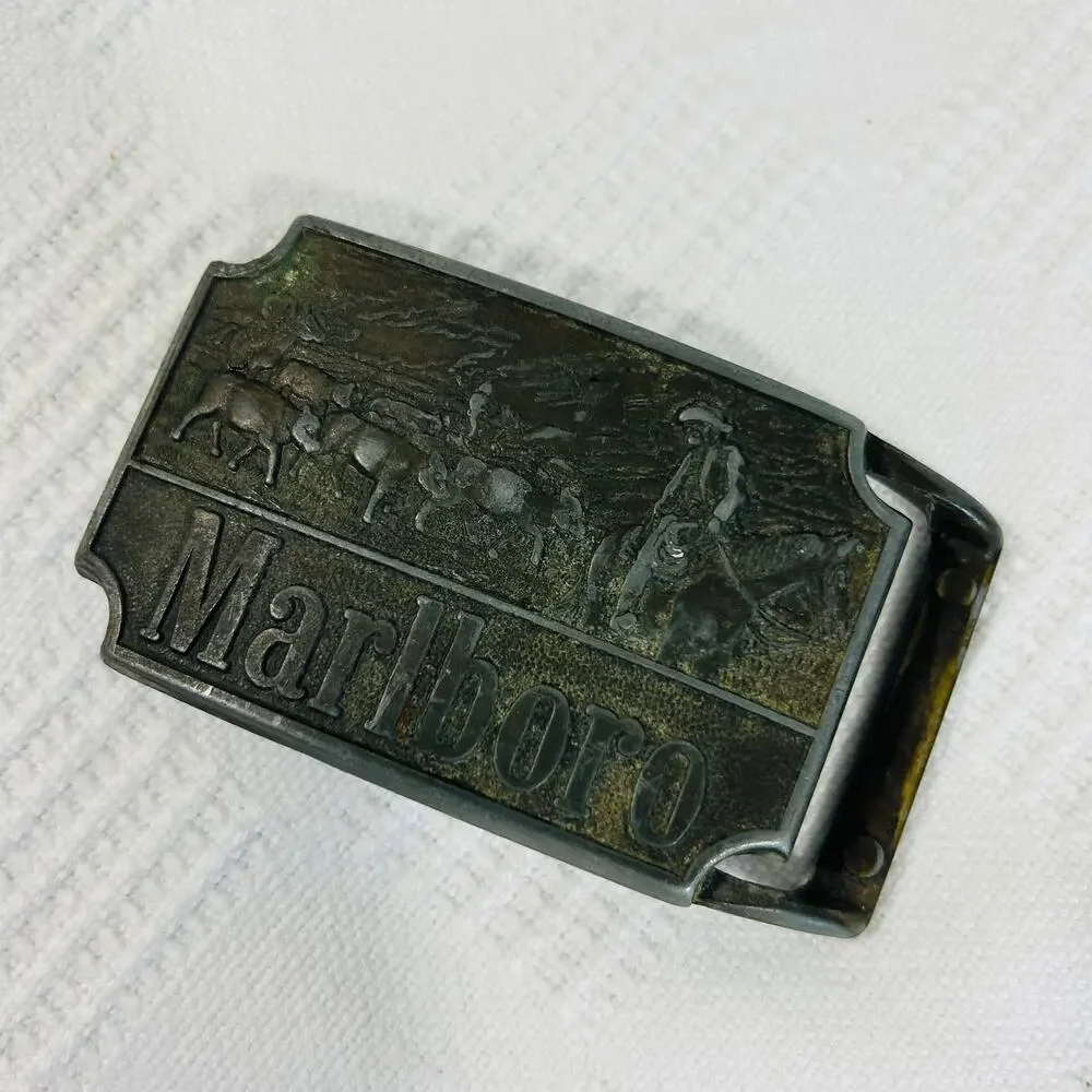 Malboro Belt Buckle Brass Vintage